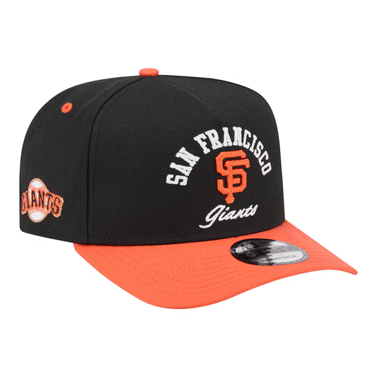 SAN FRANCISCO GIANTS ARCHED 9FIFTY A-FRAME SNAPBACK HAT - BLACK/ORANGE
