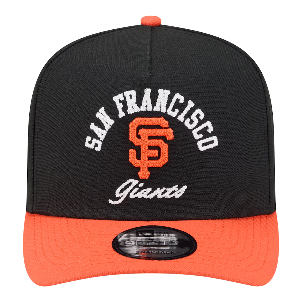 SAN FRANCISCO GIANTS ARCHED 9FIFTY A-FRAME SNAPBACK HAT - BLACK/ORANGE