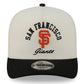 SAN FRANCISCO GIANTS ARCHED 9FIFTY A-FRAME SNAPBACK HAT - CHROME WHITE/BLACK