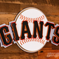 SAN FRANCISCO GIANTS CLUB LOGO 3D VINTAGE METAL WALL ART - 28" X 15"