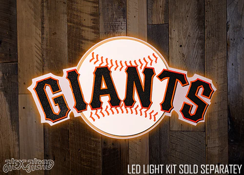 SAN FRANCISCO GIANTS CLUB LOGO 3D VINTAGE METAL WALL ART - 28" X 15"