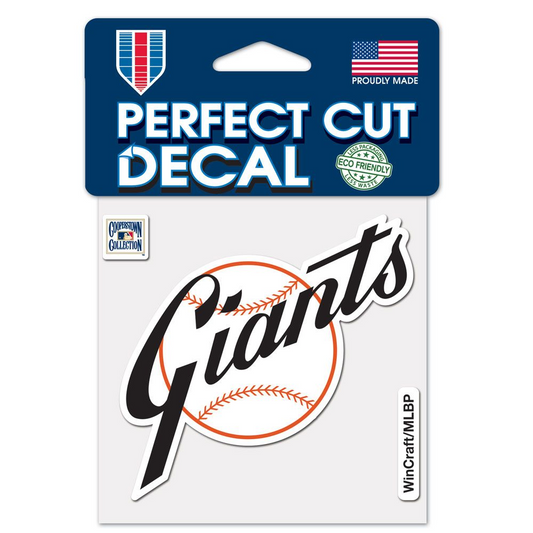 SAN FRANCISCO GIANTS COOPERSTOWN PERFECT CUT 4"X 4" DECAL