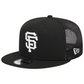 SAN FRANCISCO GIANTS EVERGREEN TRUCKER 9FIFTY SNAPBACK HAT - BLACK/WHITE