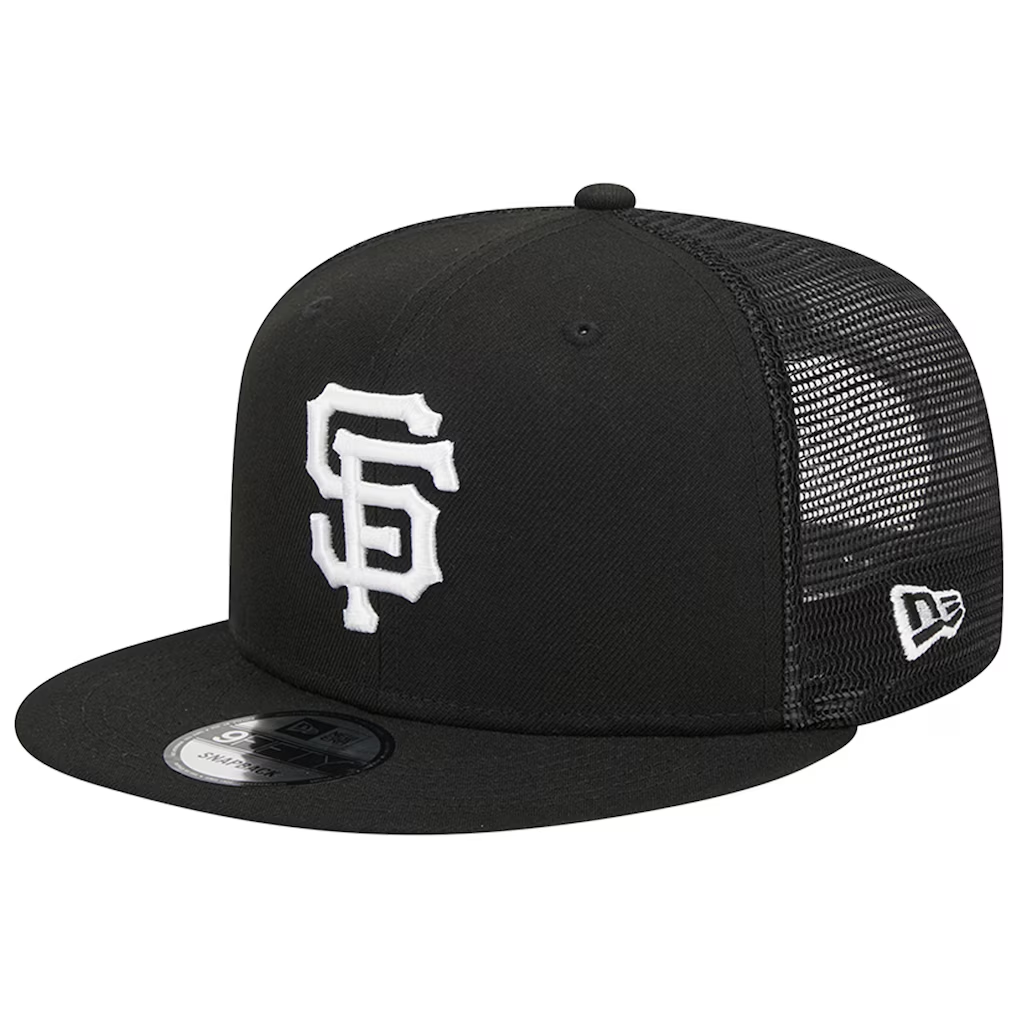 SAN FRANCISCO GIANTS EVERGREEN TRUCKER 9FIFTY SNAPBACK HAT - BLACK/WHITE
