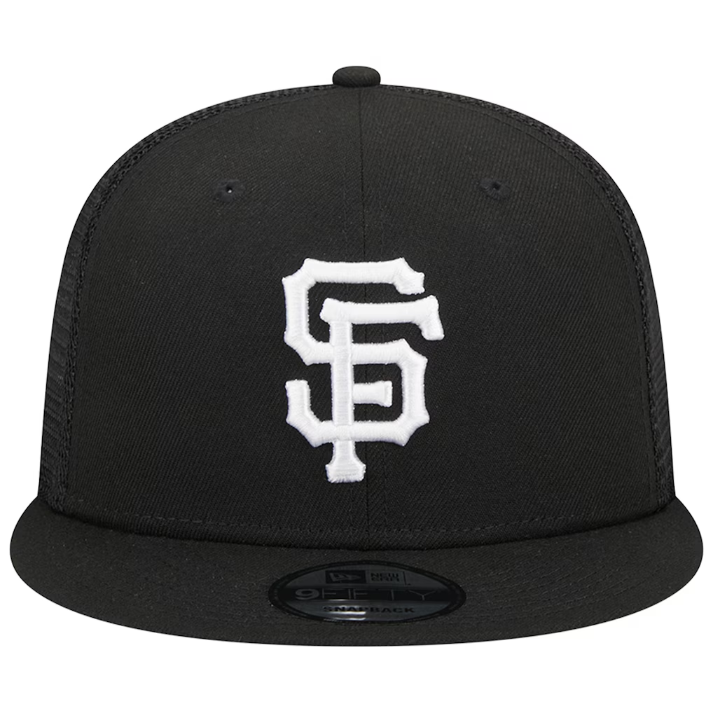 SAN FRANCISCO GIANTS EVERGREEN TRUCKER 9FIFTY SNAPBACK HAT - BLACK/WHITE