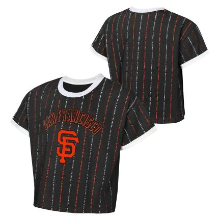 SAN FRANCISCO GIANTS GIRLS OUTERSTUFF TECH KEEPER T-SHIRT - BLACK