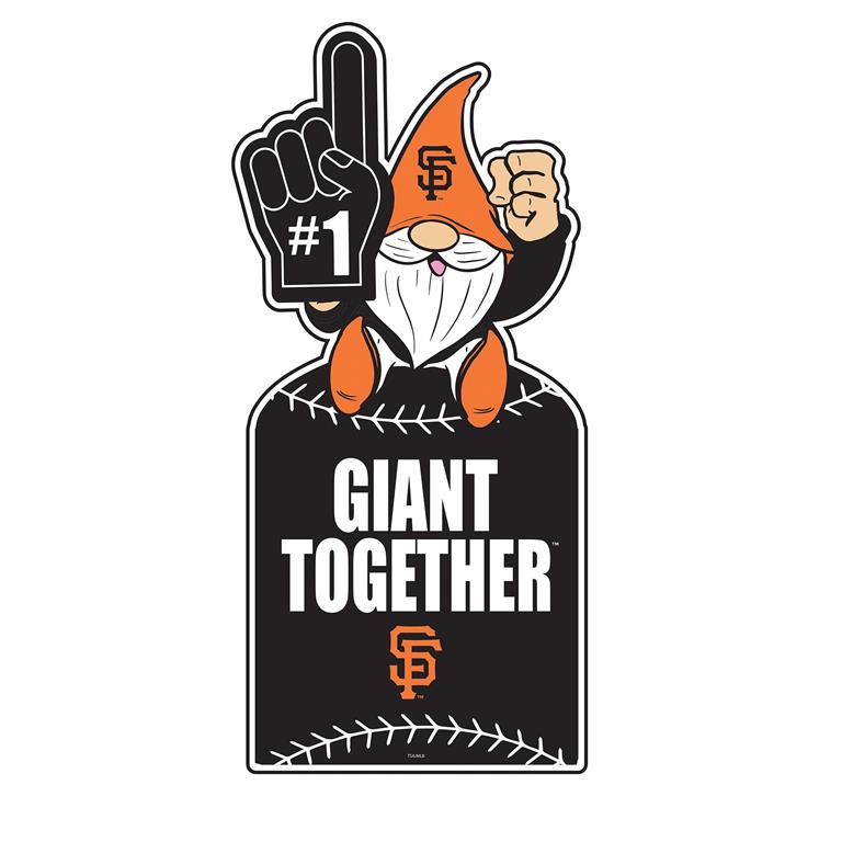 SAN FRANCISCO GIANTS GNOME METAL 10" x 30" OUTDOOR SIGN
