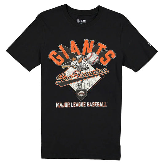 SAN FRANCISCO GIANTS MEN'S 2025 MLB COOPERSTOWN BATTING PRACTICE T-SHIRT - BLACK