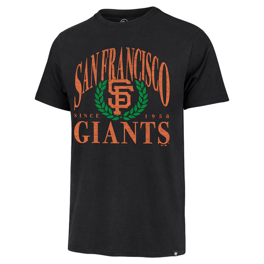 SAN FRANCISCO GIANTS MEN'S '47 BRAND PITCHOUT FRANKLIN T-SHIRT - BLACK