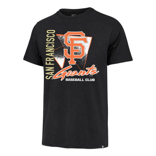 SAN FRANCISCO GIANTS MEN'S '47 BRAND SIDE ARM FRANKLIN T-SHIRT - BLACK