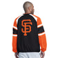 SAN FRANCISCO GIANTS MEN'S G-III BY CARL BANKS INFIELD PLAY PULLOVER JACKET - BLACK