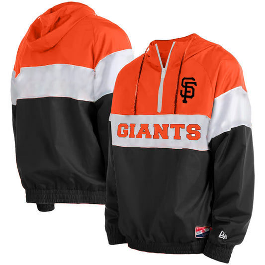 SAN FRANCISCO GIANTS MEN'S GAMEDAY 1/4 ZIP PULLOVER WINDBREAKER