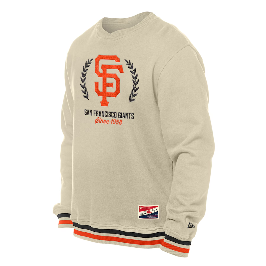 SAN FRANCISCO GIANTS MEN'S LAUREL CREWNECK SWEATSHIRT - CHROME WHITE