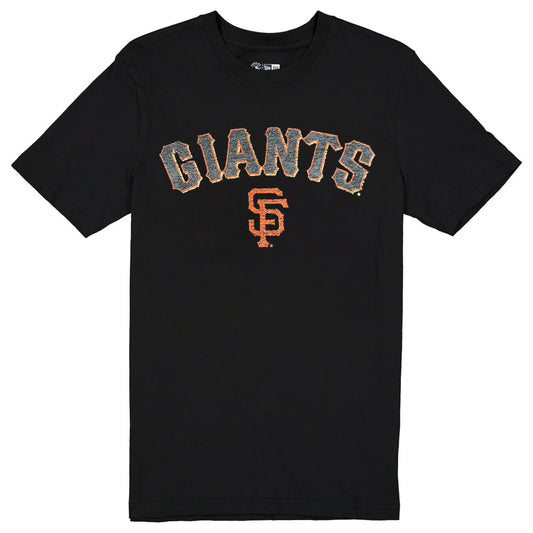 SAN FRANCISCO GIANTS MEN'S NEW ERA EVERGREEN BASIC T-SHIRT - BLACK