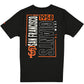 SAN FRANCISCO GIANTS MEN'S NEW ERA TEAM BACK T-SHIRT - BLACK