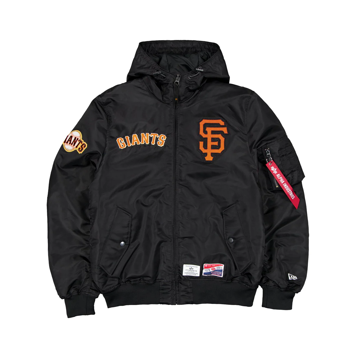SAN FRANCISCO GIANTS MEN'S NEWERA X ALPHA INDUSTRIES L-2B HOODED