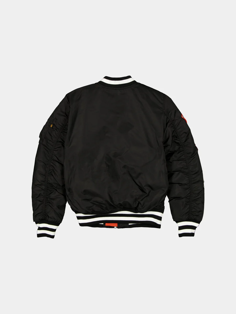 SAN FRANCISCO GIANTS MEN'S NEWERA X ALPHA INDUSTRIES MA-1 BOMBER JACKET - BLACK