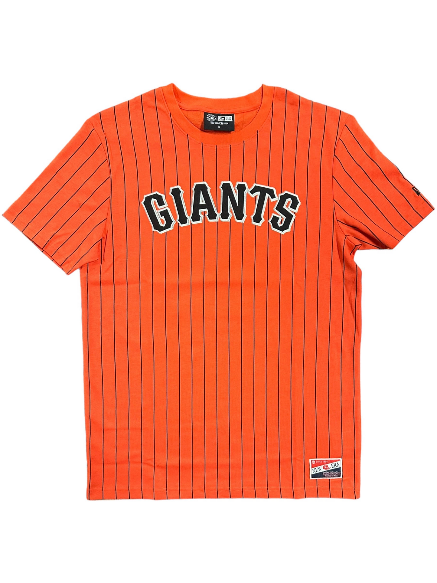 SAN FRANCISCO GIANTS MEN'S PINSTRIPE T-SHIRT - ORANGE