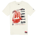 SAN FRANCISCO GIANTS MEN'S THROWBACK  HAT FLASH T-SHIRT - CHROME WHITE