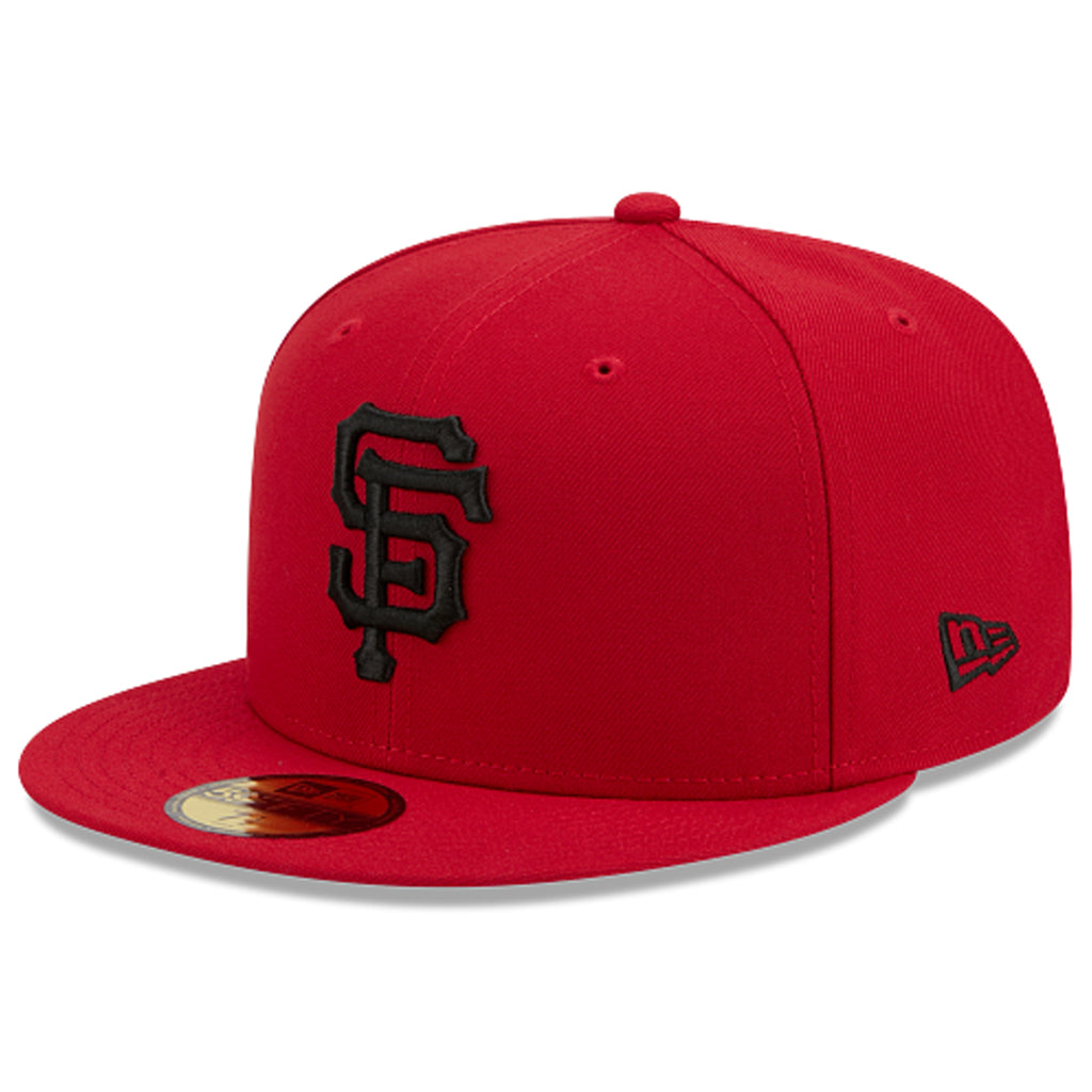 SAN FRANCISCO GIANTS NEW ERA COLOR BASIC 59FIFTY FITTED HAT - SCARLET RED/BLACK