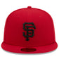 SAN FRANCISCO GIANTS NEW ERA COLOR BASIC 59FIFTY FITTED HAT - SCARLET RED/BLACK