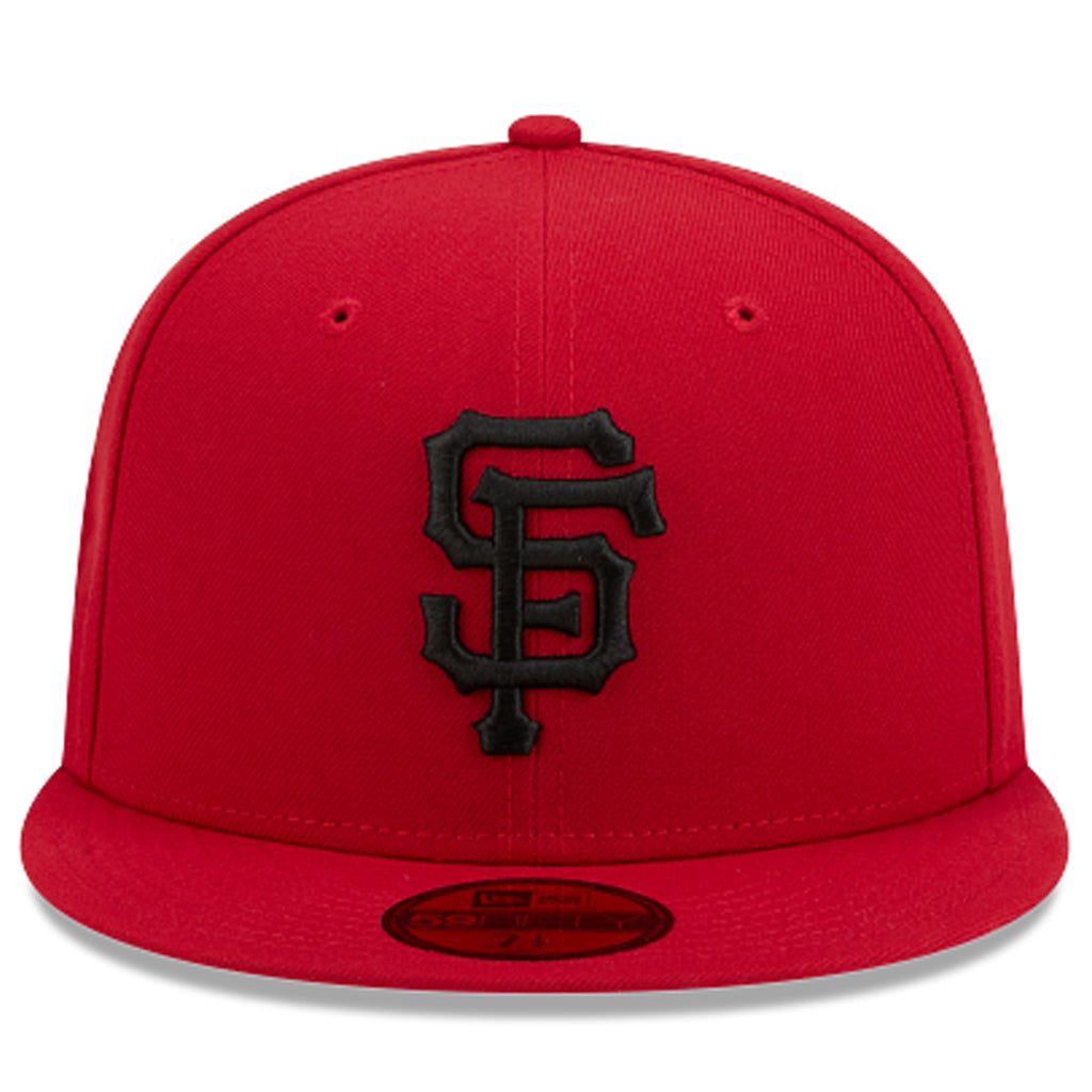 SAN FRANCISCO GIANTS NEW ERA COLOR BASIC 59FIFTY FITTED HAT - SCARLET RED/BLACK