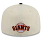 SAN FRANCISCO GIANTS NEW ERA TWO-TONE STITCH 59FIFTY FITTED HAT - CHROME WHITE/BLACK
