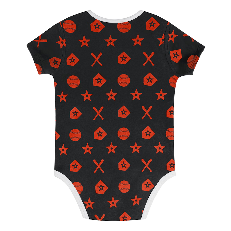 SAN FRANCISCO GIANTS NEWBORN ON DECK 2-PIECE BODYSUIT & DIAPER COVER SET - BLACK