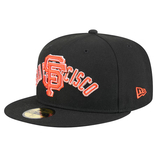 SAN FRANCISCO GIANTS OVERLAP 59FIFTY FITTED HAT - BLACK