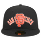 SAN FRANCISCO GIANTS OVERLAP 59FIFTY FITTED HAT - BLACK