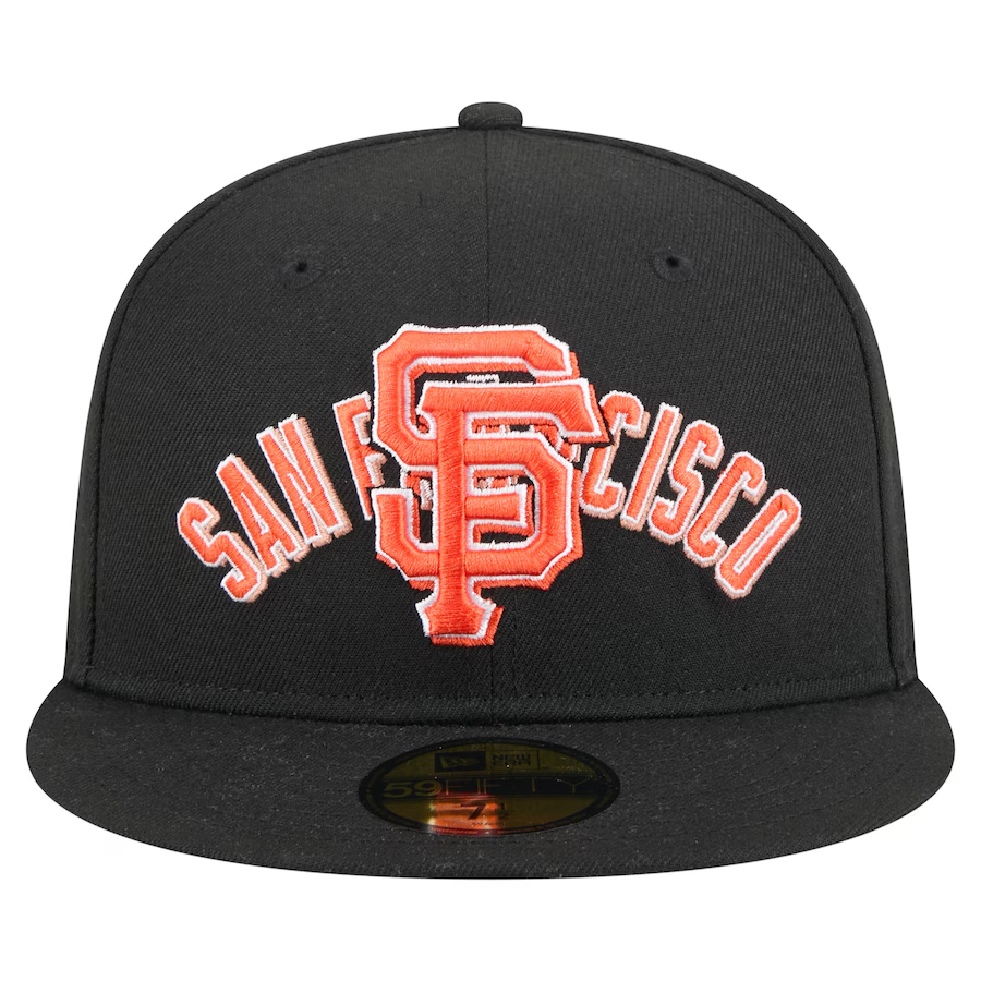 SAN FRANCISCO GIANTS OVERLAP 59FIFTY FITTED HAT - BLACK