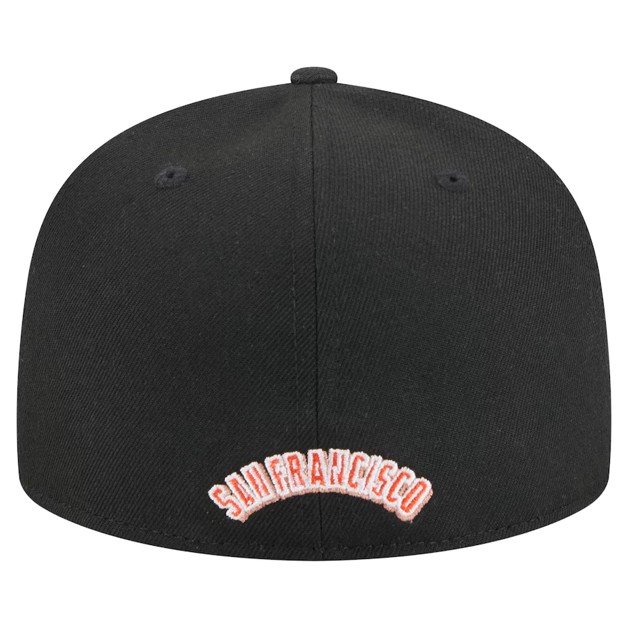 SAN FRANCISCO GIANTS OVERLAP 59FIFTY FITTED HAT - BLACK