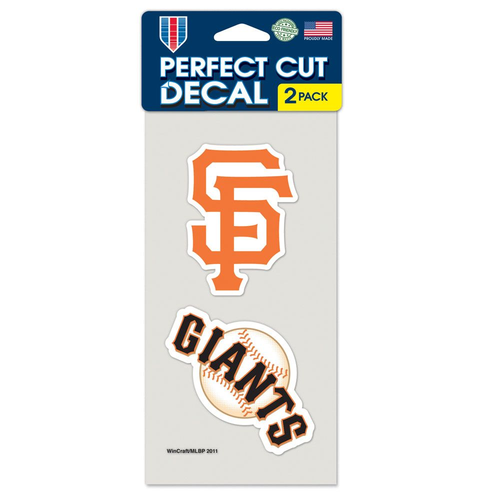 SAN FRANCISCO GIANTS PERFECT CUT 4"X 4" DECAL SET