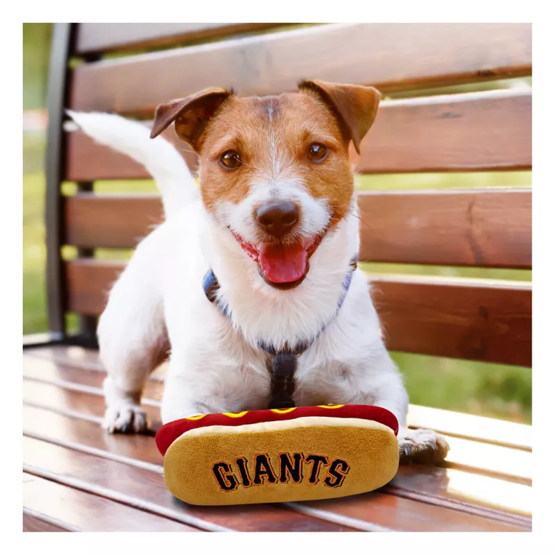 SAN FRANCISCO GIANTS PETS FIRST PLUSH HOT DOG TOY