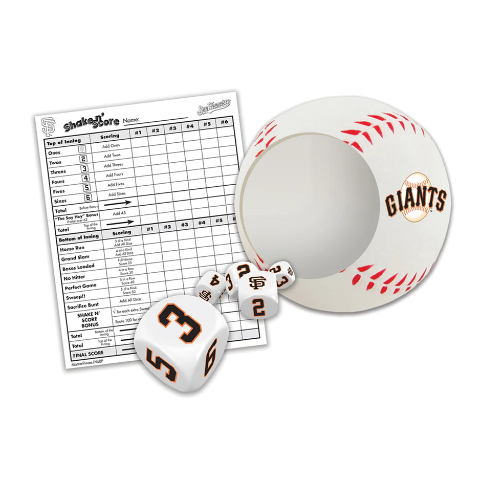 SAN FRANCISCO GIANTS SHAKE N' SCORE TRAVEL DICE GAME