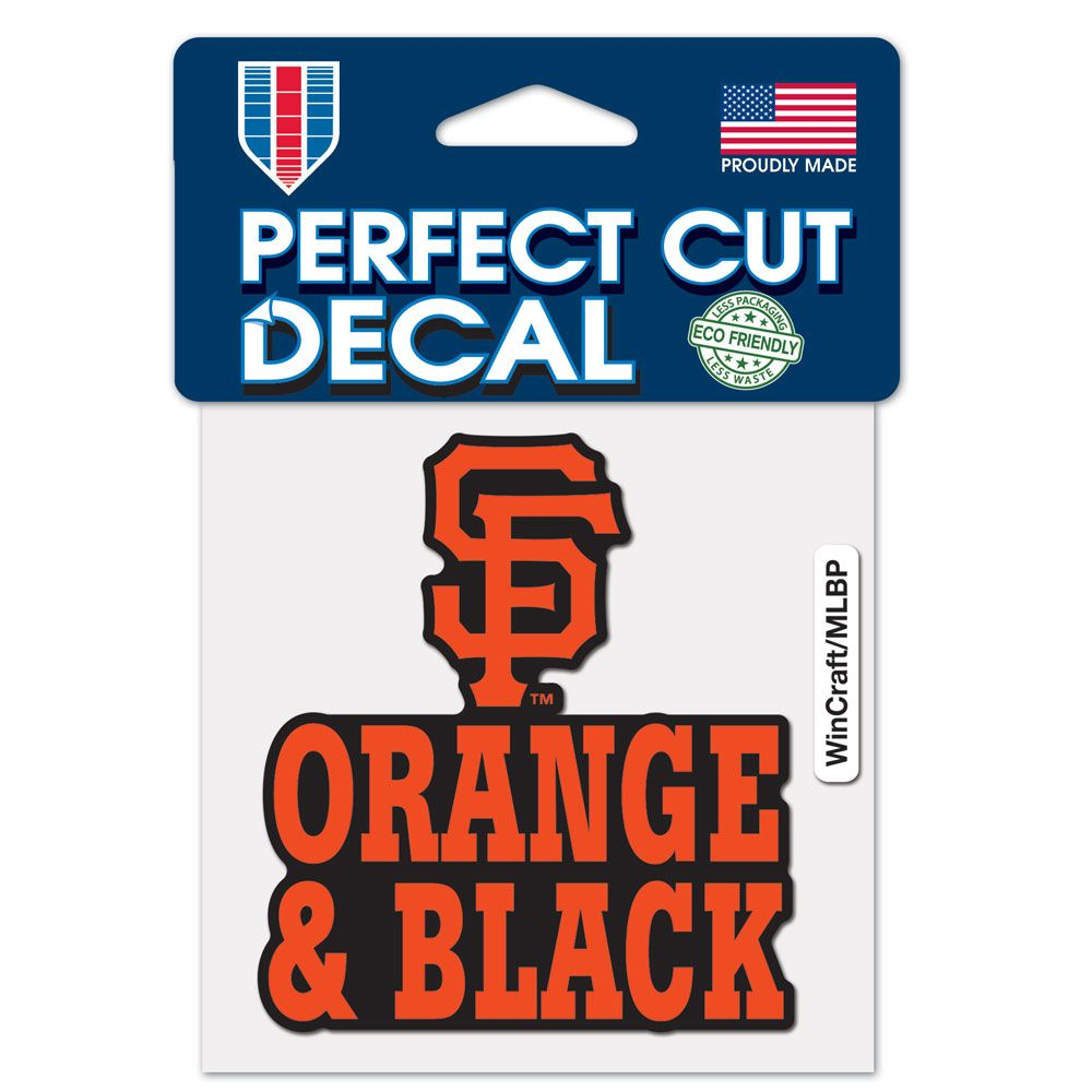 SAN FRANCISCO GIANTS SLOGAN PERFECT CUT 4"X 4" DECAL