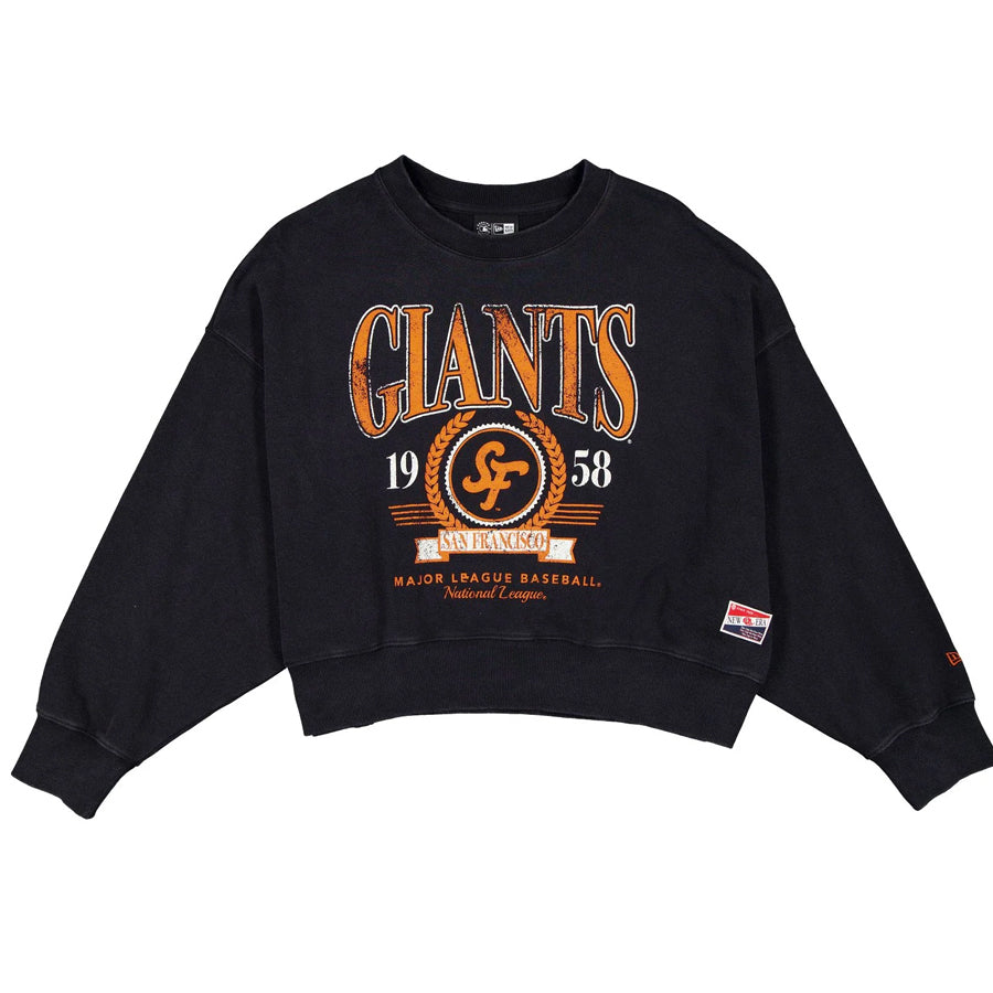 SAN FRANCISCO GIANTS WOMEN'S 2025 MLB CITY CONNECT CREWNECK SWEATER - BLACK