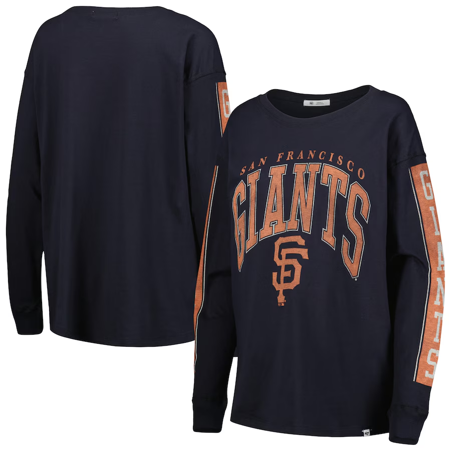 SAN FRANCISCO GIANTS WOMEN'S '47 BRAND MUSE SYDNEY LONG SLEEVE T-SHIRT