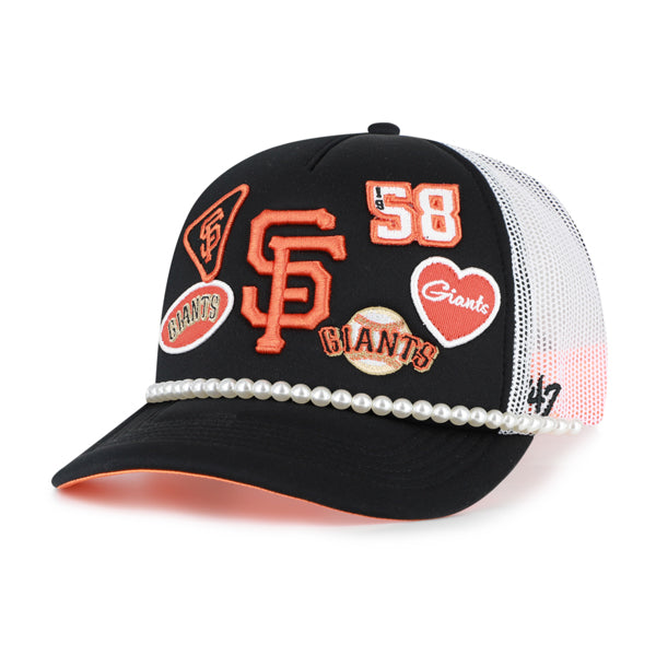 SAN FRANCISCO GIANTS WOMEN'S '47 BRAND RALLY ON HITCH ADJUSTABLE HAT - BLACK