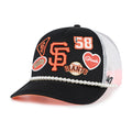 SAN FRANCISCO GIANTS WOMEN'S '47 BRAND RALLY ON HITCH ADJUSTABLE HAT - BLACK