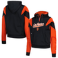 SAN FRANCISCO GIANTS WOMEN'S COLOR BLOCK FLEECE 1/4 ZIP HOODED SWEATSHIRT