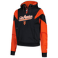 SAN FRANCISCO GIANTS WOMEN'S COLOR BLOCK FLEECE 1/4 ZIP HOODED SWEATSHIRT