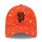 SAN FRANCISCO GIANTS WOMEN'S FLORAL 9TWENTY ADJUSTABLE HAT - ORANGE