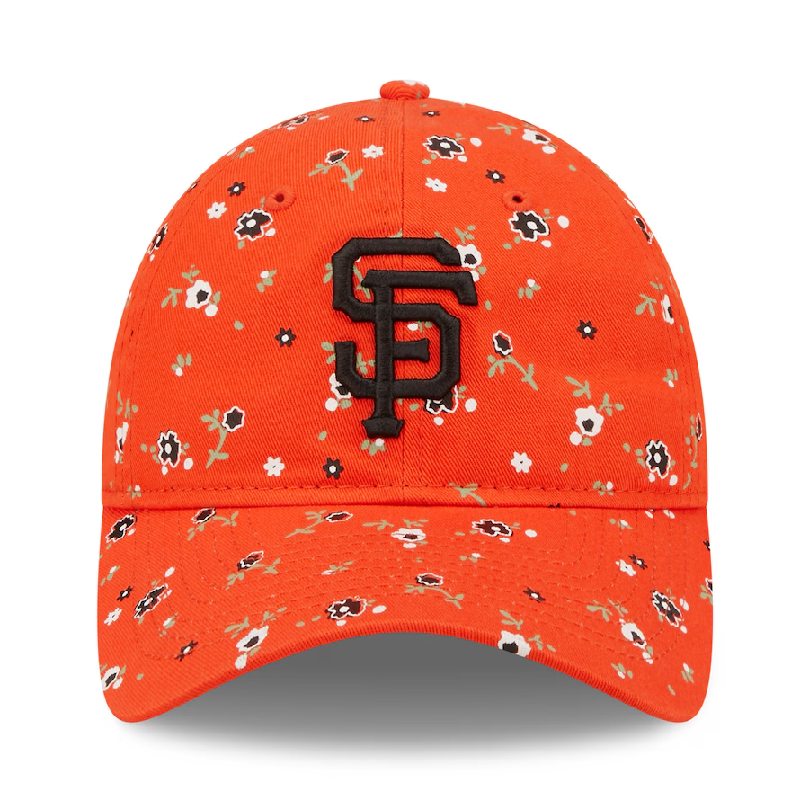 SAN FRANCISCO GIANTS WOMEN'S FLORAL 9TWENTY ADJUSTABLE HAT - ORANGE
