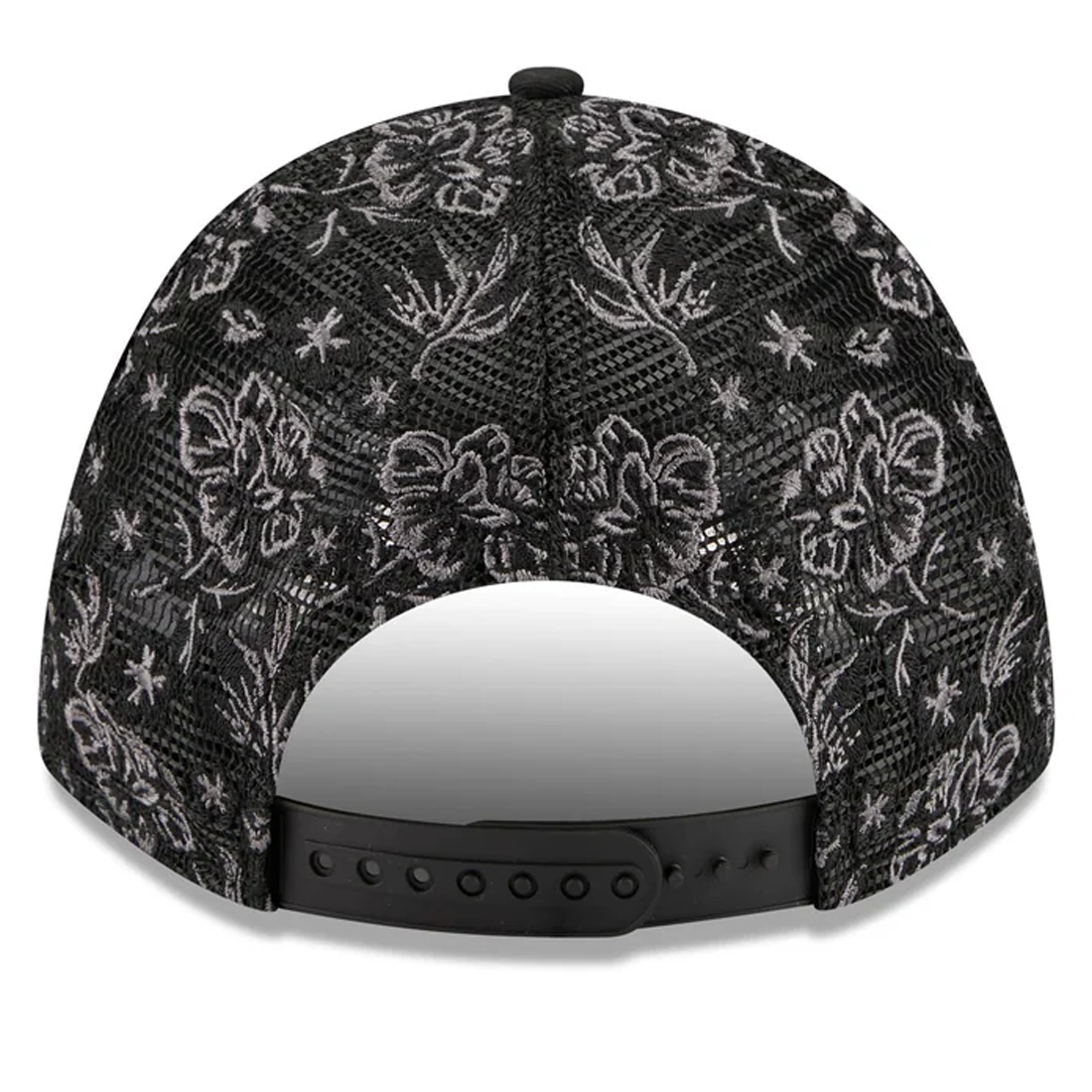 SAN FRANCISCO GIANTS WOMEN'S FLORAL MESH 9FORTY M-CROWN TRUCKER HAT - BLACK