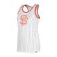 SAN FRANCISCO GIANTS WOMEN'S GAMEDAY SEQUIN PINSTRIPE TANK TOP - WHITE