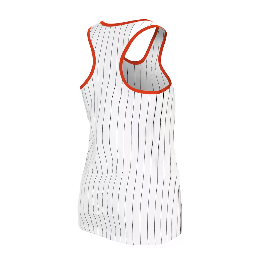 SAN FRANCISCO GIANTS WOMEN'S GAMEDAY SEQUIN PINSTRIPE TANK TOP - WHITE