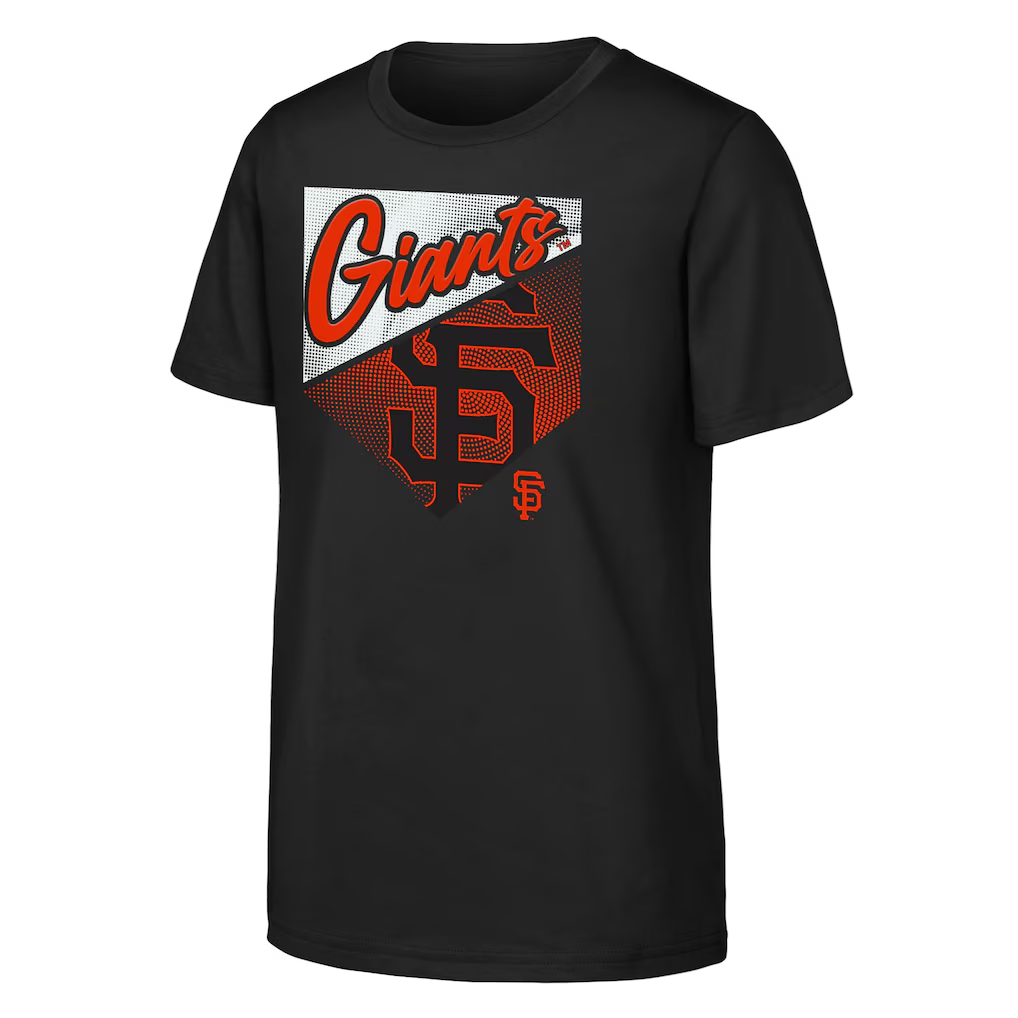 SAN FRANCISCO GIANTS YOUTH OUTERSTUFF PRIME PLATE T-SHIRT - BLACK