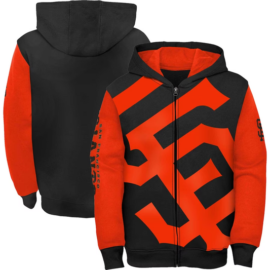 SAN FRANCISCO GIANTS YOUTH POSTER BOARD ZIP-UP HOODED SWEATSHIRT