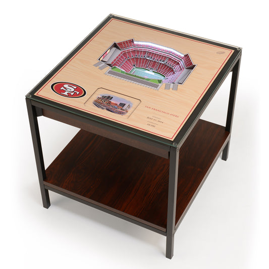 SAN FRANCISO 49ERS 25 LAYER 3D STADIUM LIGHTED END TABLE